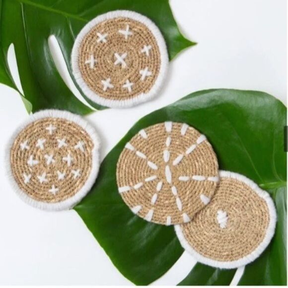 ✨HP✨Bloomingville Round Hand-Embroidered Seagrass✨ - Picture 8 of 13